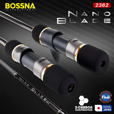 BOSSNA - NANO BLADE SLOW PITCH - SPINNING/CASTING - 1.5 SECTION JIGGING ROD - SPIRAL GUIDE JIGGING ROD SLOW JIGGING ROD