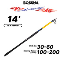 BOSSNA - AZURE TELESCOPIC SURF ROD 4 SECTION/5 SECTION ROD