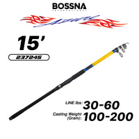 BOSSNA - AZURE TELESCOPIC SURF ROD 4 SECTION/5 SECTION ROD
