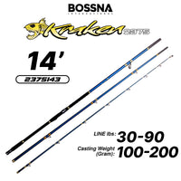 BOSSNA - BOSSNA KRAKEN HI-CABRON SURF CAST SPINNING ROD 3-SECTION LONG CAST SURF ROD