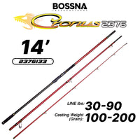 BOSSNA - BOSSNA CRONUS 3 SECTION LONG CAST SURF ROD SPINNING