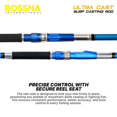 BOSSNA - ULTRACAST 12ft/13ft/14ft SURF ROD 3 SECTION ROD LONG CASTING SURF ROD