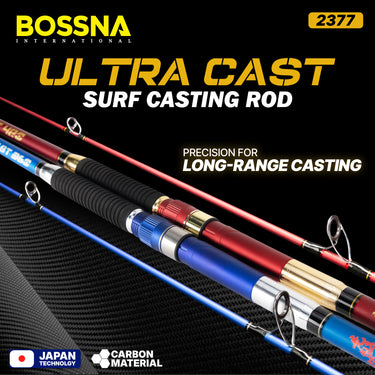 BOSSNA - ULTRACAST 12ft/13ft/14ft SURF ROD 3 SECTION ROD LONG CASTING SURF ROD