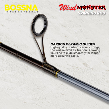 BOSSNA - WIND MASTER - SPINNING ROD - 2 SECTION LURE CASTING ROD