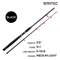 SANTEC - NESSY GRAPHITE 2 SECTION SPINNING FISHING ROD