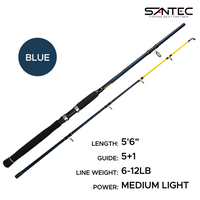 SANTEC - NESSY GRAPHITE 2 SECTION SPINNING FISHING ROD