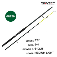 SANTEC - NESSY GRAPHITE 2 SECTION SPINNING FISHING ROD