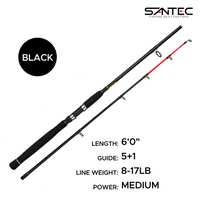 SANTEC - NESSY GRAPHITE 2 SECTION SPINNING FISHING ROD