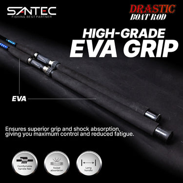 SANTEC - DRASTIC 1 SECTION BOAT SPINNING ROD