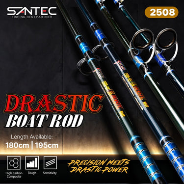 SANTEC - DRASTIC 1 SECTION BOAT SPINNING ROD