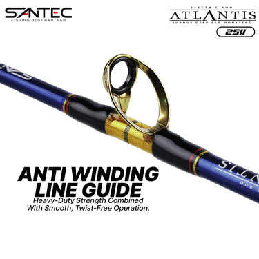 SANTEC - ATLANTIS ELECTRIC ROD W/ROLLER 1 SECTION ELECTRIC BOAT ROD