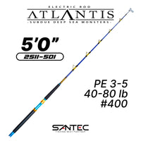 SANTEC - ATLANTIS ELECTRIC ROD W/ROLLER 1 SECTION ELECTRIC BOAT ROD