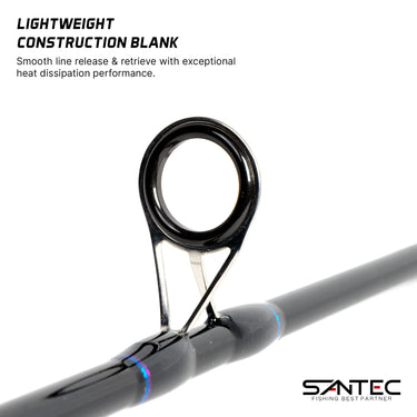 SANTEC - RIVER MONSTER-Z - GRAPHITE ROD - 2 SECTION BOTTOM FISHING SPINNING ROD