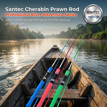 SANTEC - CHERABIN 2 SECTION PRAWN SPINNING ROD PRAWN FISHING