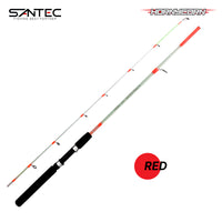 SANTEC - HORNYCORN TRANSPARENT 2 SECTION SPINNING SOLID ROD PRAWN ROD