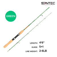 SANTEC - SHUJIN PRO SOLID PRAWN ROD W/WOOD HANDLE 2 SECTION PRAWN FISHING