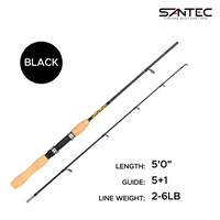 SANTEC - SHUJIN PRO SOLID PRAWN ROD W/WOOD HANDLE 2 SECTION PRAWN FISHING