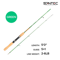 SANTEC - SHUJIN PRO SOLID PRAWN ROD W/WOOD HANDLE 2 SECTION PRAWN FISHING