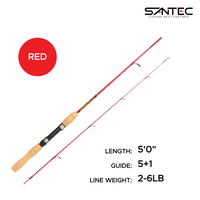 SANTEC - SHUJIN PRO SOLID PRAWN ROD W/WOOD HANDLE 2 SECTION PRAWN FISHING