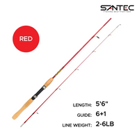 SANTEC - SHUJIN PRO SOLID PRAWN ROD W/WOOD HANDLE 2 SECTION PRAWN FISHING