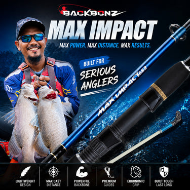 BACKBONZ - MAX IMPACT 2 SECTION SPINNING ROD