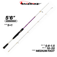 BACKBONZ - PURPLE-X 2 SECTION SPINNING ROD