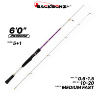 BACKBONZ - PURPLE-X 2 SECTION SPINNING ROD