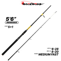 BACKBONZ - ELITE E-GLASS GRAPHITE 2 SECTION SPINNING ROD