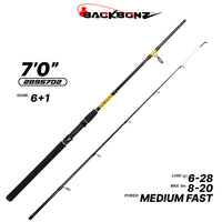 BACKBONZ - ELITE E-GLASS GRAPHITE 2 SECTION SPINNING ROD