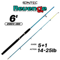 SANTEC - REVENGE 2 SECTION SOLID ROD SPINNING ROD