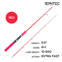SANTEC - TRANSWAVE SOLID ROD 2 SECTION SPINNING ROD