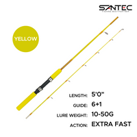 SANTEC - TRANSWAVE SOLID ROD 2 SECTION SPINNING ROD