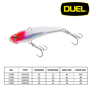 DUEL - ARMORED VIBE 55mm/85mm F1089/F1092 SINKING CASTING LURE