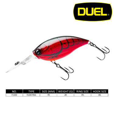 DUEL - HARDCORE XX CRANK 3+ 70mm F1102 FISHING LURES