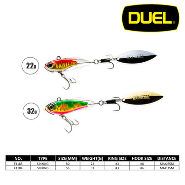 DUEL - HARDCORE SOLID SPIN 50mm/55mm F1183/F1184 FISHING LURES