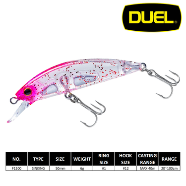 DUEL - HARDCORE 50mm F1200 LG HEAVY MINNOW SINKING FISHING LURES