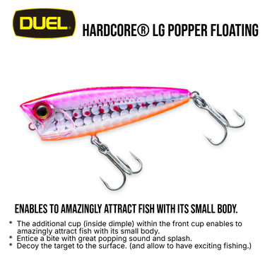 DUEL - HARDCORE 50mm F1203 LG POPPER FLOATING FISHING LURES