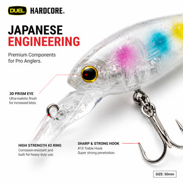 DUEL - HARDCORE LG SHAD 50mm 4.5g F1204 SINKING FISHING LURES