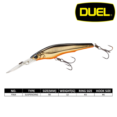 DUEL - HARDCORE 90mm F964 LONGBILL SUSPENDING CASTING TROLLING FISHING LURES