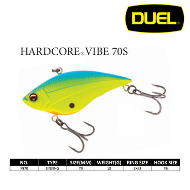 DUEL - HARDCORE VIBE 70mm F970 SINKING FISHING LURES
