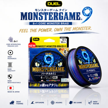 DUEL - MONSTERGAME 9 PE LINE 8+1 CORE MONSTER PREMIUM PE BRAID
