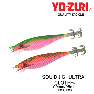 YOZURI - SQUID JIG "ULTRA" CLOTH 70mm/90mm/95mm A1872/A327/A329 SQUID HOOK SQUID FISHING
