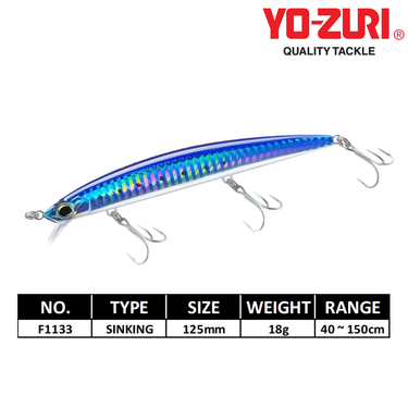 YOZURI - MAG CRYSTAL MINNOW 125mm F1133 SINKING CASTING LURE