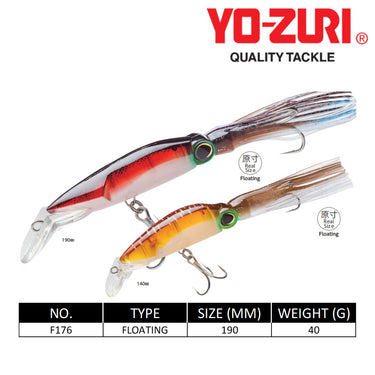 YOZURI - HYDRO SQUIRT 190mm F176 FLOATING TROLLING LURE