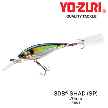 YOZURI - 3DB SHAD SUSPENDING 70mm R1104 CASTING LURE