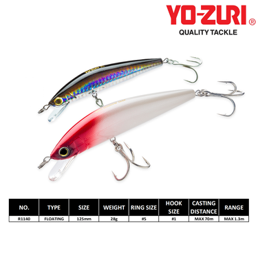 YOZURI - MAG MINNOW 125mm R1140 FLOATING NEW TOBIMARU