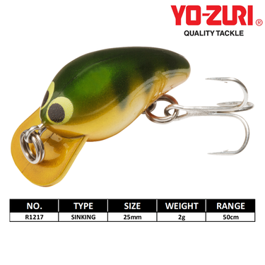 YOZURI - SNAP BEANS 25mm R1217 SINKING CRANKBAIT