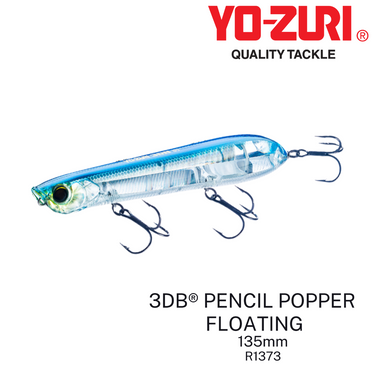 YOZURI - 3DB PENCIL POPPER 27.5g 135mm R1373 FLOATING TOP WATER CASTING LURE