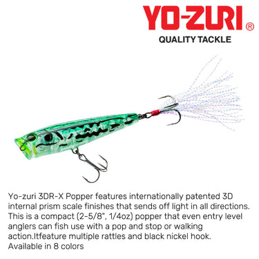 YOZURI - 3DR-X POPPER 6G 65mm R1435 FLOATING LURES