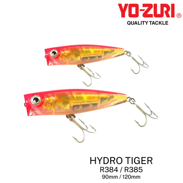 YOZURI - HYDRO TIGER 90mm/120mm R384/R385 FLOATING POPPING FISHING LURE (LIMITED)